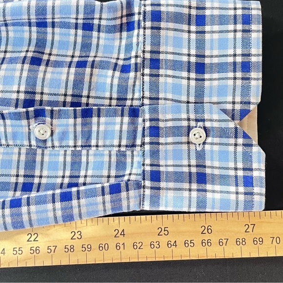 Daniel Cremieux Men's Long Sleeve Shirt Blue Plaid Button Down Size 3XT Cotton - Picture 9 of 9